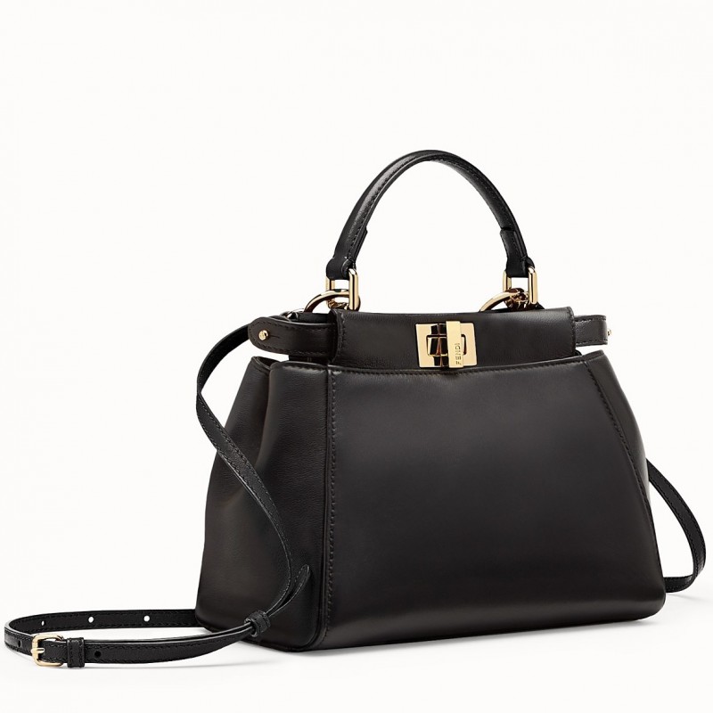 Fendi Peekaboo Mini Bag In Black Nappa Leather 120