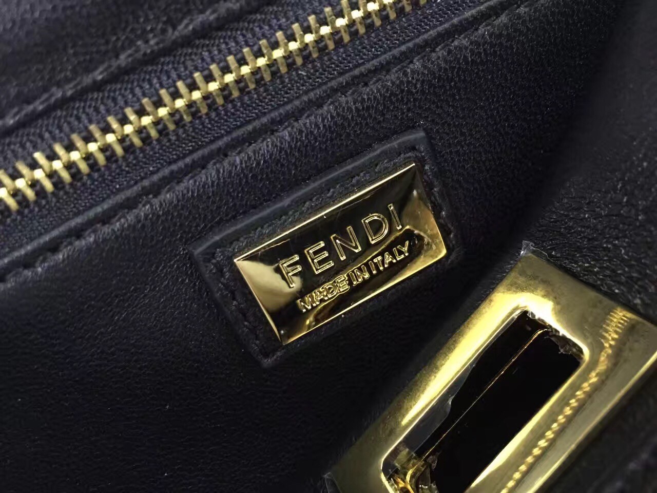 Fendi Peekaboo Mini Bag In Black Nappa Leather 120