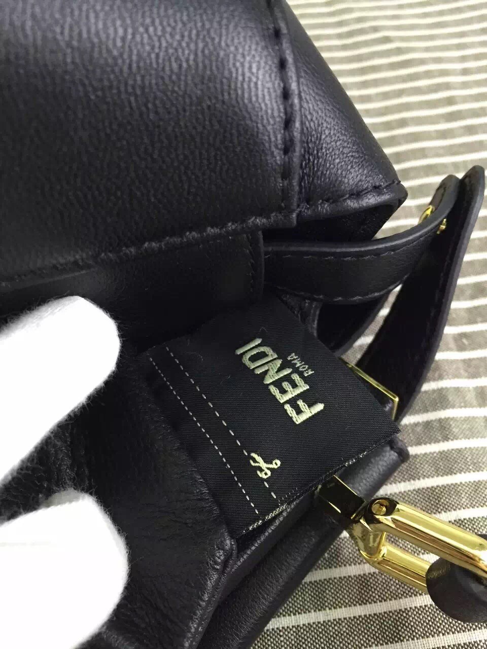 Fendi Peekaboo Mini Bag In Black Nappa Leather 120