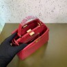 Fendi Peekaboo Mini Bag In Red Nappa Leather 556