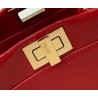 Fendi Peekaboo Mini Bag In Red Patent Calfskin 975