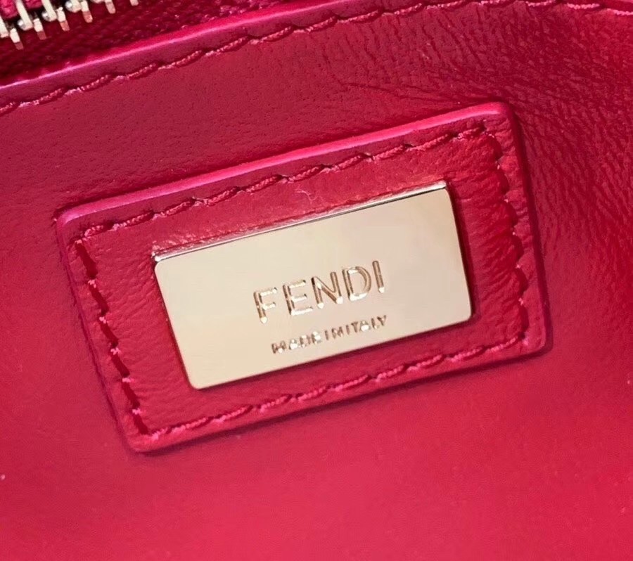 Fendi Peekaboo Mini Bag In Red Patent Calfskin 975