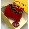 Fendi Peekaboo Mini Bag In Red Patent Calfskin 975