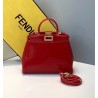 Fendi Peekaboo Mini Bag In Red Patent Calfskin 975