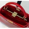 Fendi Peekaboo Mini Bag In Red Patent Calfskin 975