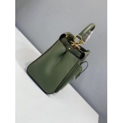 Fendi Peekaboo Mini Pocket Bag In Green Calfskin 460