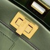 Fendi Peekaboo Mini Pocket Bag In Green Calfskin 460