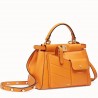 Fendi Peekaboo Mini Pocket Bag In Orange Calfskin 480