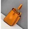 Fendi Peekaboo Mini Pocket Bag In Orange Calfskin 480