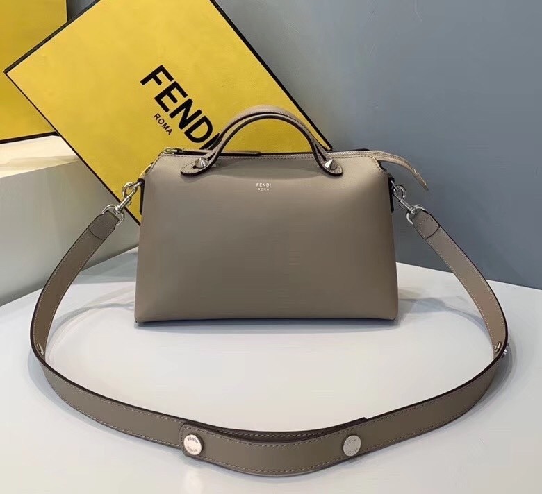 Fendi By The Way Medium Bag In Grey Calfskin 515