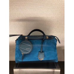 Fendi By The Way Medium Bag In Blue Suede 712