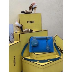 Fendi By The Way Medium Bag In Blue Suede 712