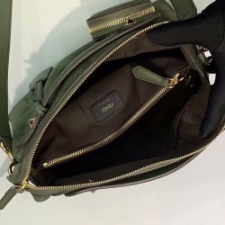 Fendi By The Way Medium Bag In Green Suede 001