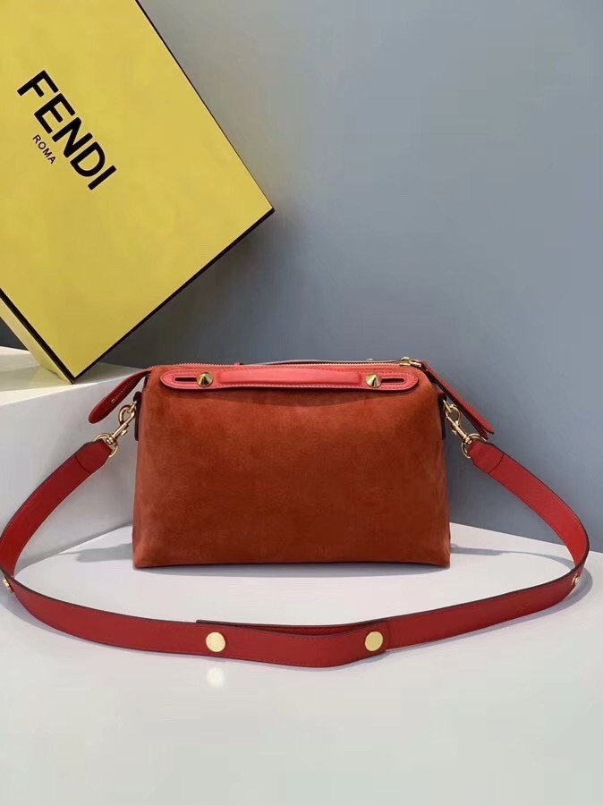 Fendi By The Way Medium Bag In Piment Suede 028