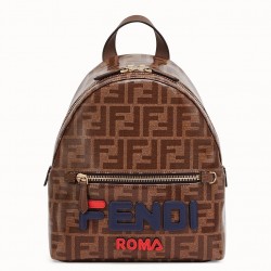 Fendi Brown Glazed Fabric Mini Backpack 583