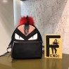 Fendi Black Bag Bugs Eyes Fox Fur Backpack 653