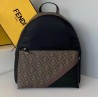 Fendi Large Backpack In FF Fabric With Nylon And Leather 525