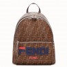 Fendi Brown Glazed Fabric Large Backpack 570