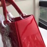 Dior Medium Lady Dior Bag In Red Patent Leather 958