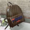 Fendi Brown Glazed Fabric Large Backpack 570