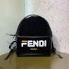 Fendi Black Glazed Fabric Large Backpack 598