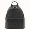 Fendi Black Large Logo-embossed Leather Backpack  717