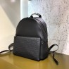 Fendi Black Large Logo-embossed Leather Backpack  717