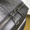 Fendi Black Large Logo-embossed Leather Backpack  717