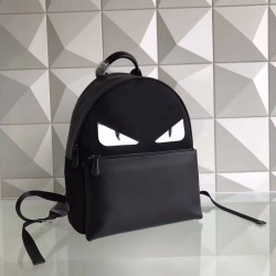 Fendi Black Large Bag Bugs Eye Inlays Backpack 613