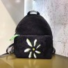 Fendi Black Large Shearling Backpack 705