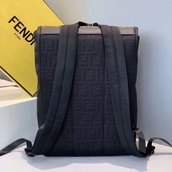 Fendi Nylon Backpack With Glazed Fabric With FF Motif  202