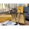 Fendi Peekaboo X Tote In Beige Canvas with FF Motif 266